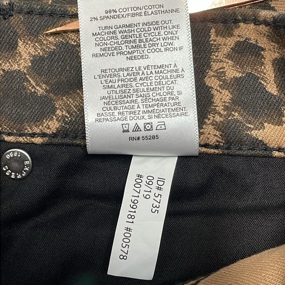 NWT Express Ankle Legging High Rise Denim Jeans Leopard Print 0L - Picture 13 of 16
